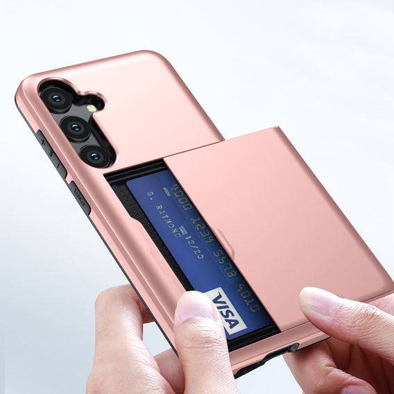 Telefontok a Samsung Galaxy A56 5G, Sliding Card Holder, rózsaszín