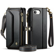 Tok CASEME iPhone16e, RFID Leather Wallet, vállpánttal, fekete