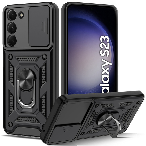 Telefontok a Samsung Galaxy S23, CamShield Slide, fekete