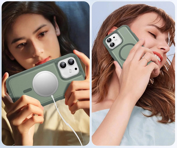 Tok kerettel iPhone 11 készülékhez, MagSafe-hoz, zöld