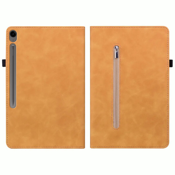 Tok Samsung Galaxy Tab S10 Lite / S10 FE / S9 FE, Wallet Pen Slot, sárga