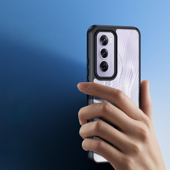 DuxDucis tok Oppo Reno 12 Pro, Aimo case, átlátszó / fekete