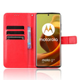 Pattintható tok a Motorola Moto G85, Crazy Horse Wallet, piros