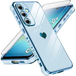 Tok Samsung Galaxy A26, Electro heart, kék + üveg 9H