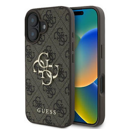 GUESS 4G Nagy fém logós tok iPhone 16-hoz