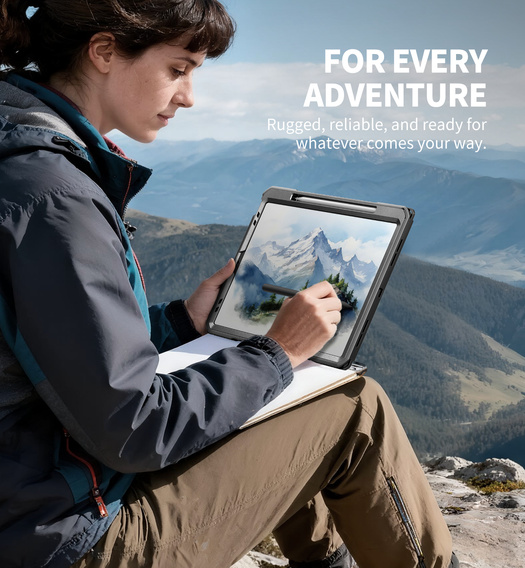 Dexnor 360° tok pánttal és tolltartóval iPad Pro 13" 2024 (7. generáció) készülékhez