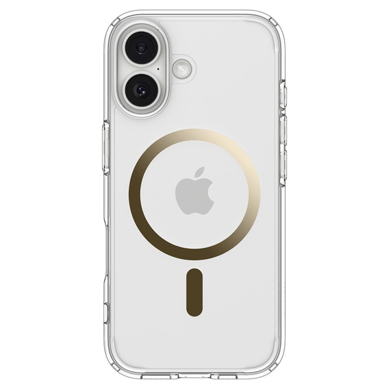 Spigen tok iPhone 17 készülékhez, Ultra Hybrid MagSafe, átlátszó/arany