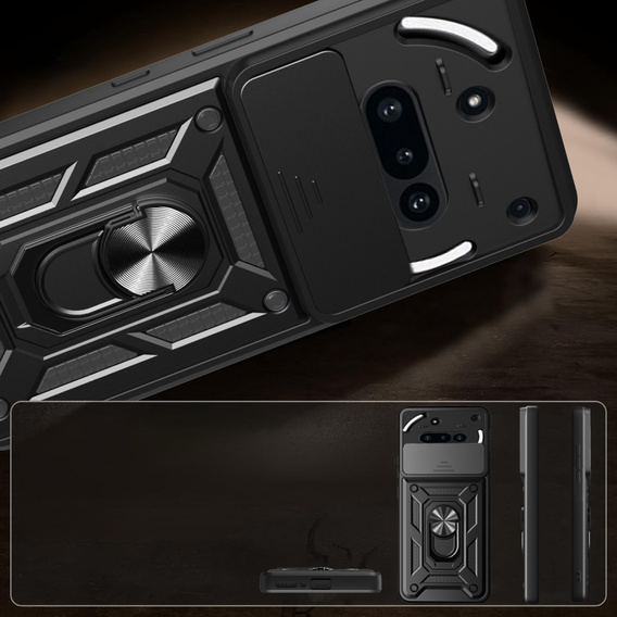 Telefontok a Nothing Phone 3a, CamShield Slide, fekete