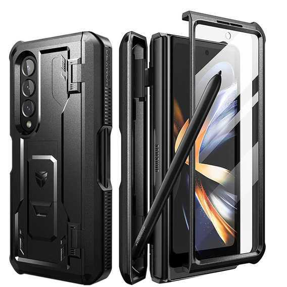 Páncélozott tok a Samsung Galaxy Z Fold 4 5G, Dexnor Full Body S-Pen Slot, fekete