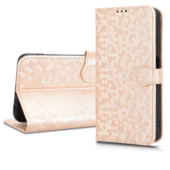 Flap tok Motorola Moto G56 5G, Wallet Rhombus, arany