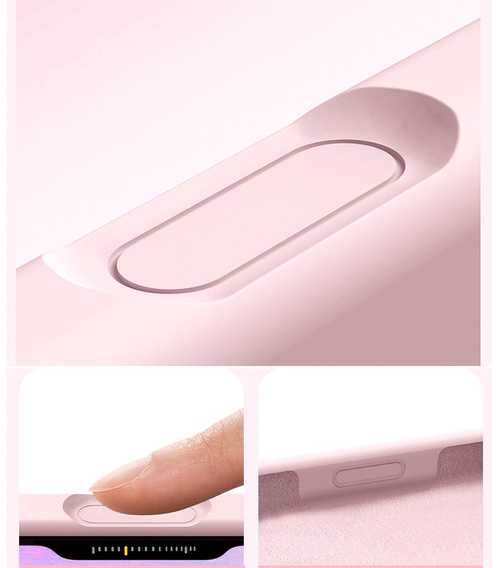 Szilikon tok iPhone 17 Pro Max készülékhez, MagSafe, ütésálló, rózsaszínű
