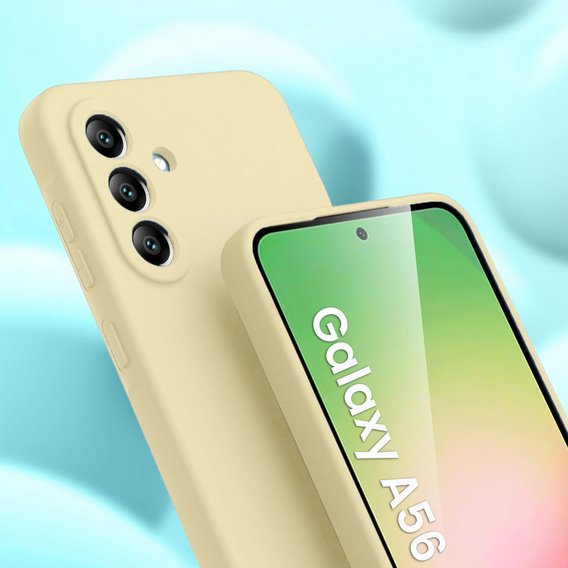 Telefontok a Samsung Galaxy A56 5G, Silicone Lite, bézs színű