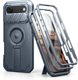 Dexnor páncélozott tok állvánnyal és fényképezőgép zárral, MagSafe iPhone Air készülékhez