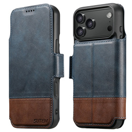 2 az 1-ben flip tok iPhone 17 Pro Max készülékhez, SUTENI, MagSafe-hoz, kék