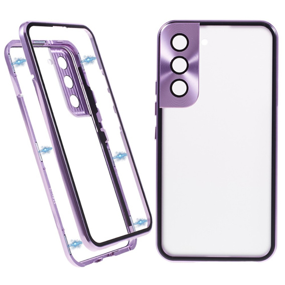 Telefontok a Samsung Galaxy S21, Magnetic Dual Glass, lila