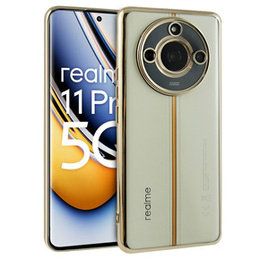 A Realme 11 Pro 5G / Pro+ 5G tok, Electroplating Frame, átlátszó / zöld