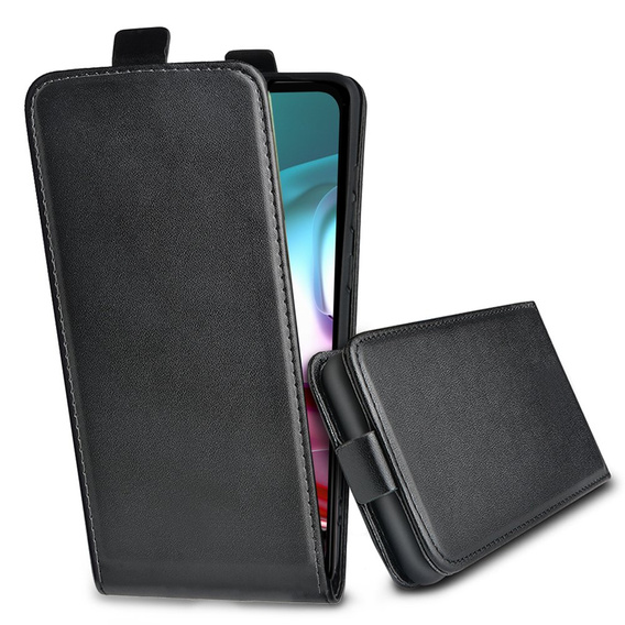 Pattintható tok a Motorola Moto G10/G30, Flip, fekete