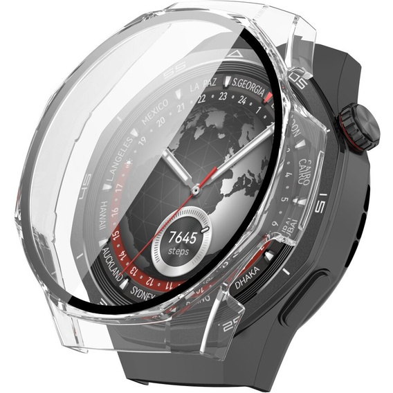 2in1 tok + edzett üveg a Huawei Watch GT 5 Pro 46mm-hoz, átlátszó