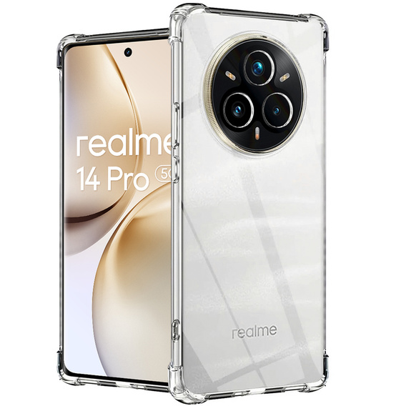 Telefontok a Realme 14 Pro 5G, Dropproof, átlátszó