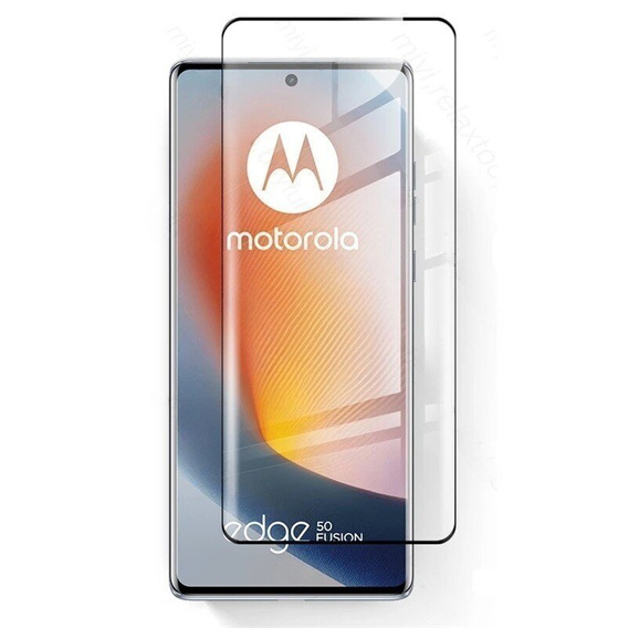 3D edzett üveg Motorola Edge 50 Fusion 5G készülékhez, fekete keret
