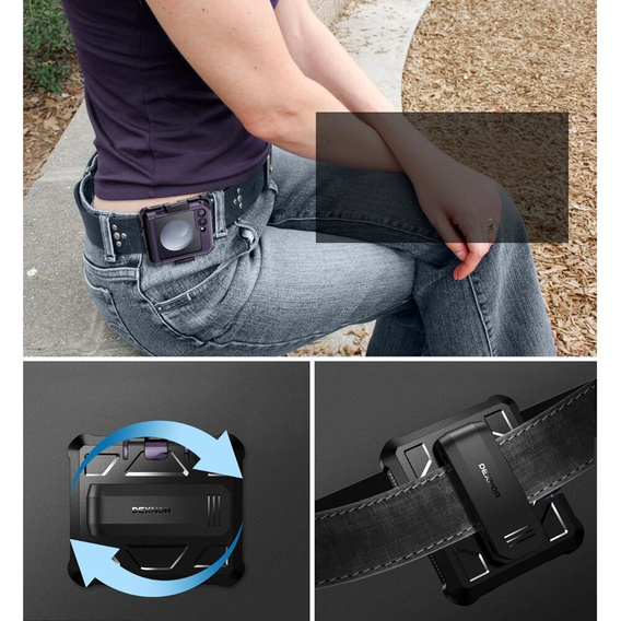 Páncélozott tok Samsung Galaxy Z Flip 5 5G készülékhez, Dexnor Clip Holder, lila