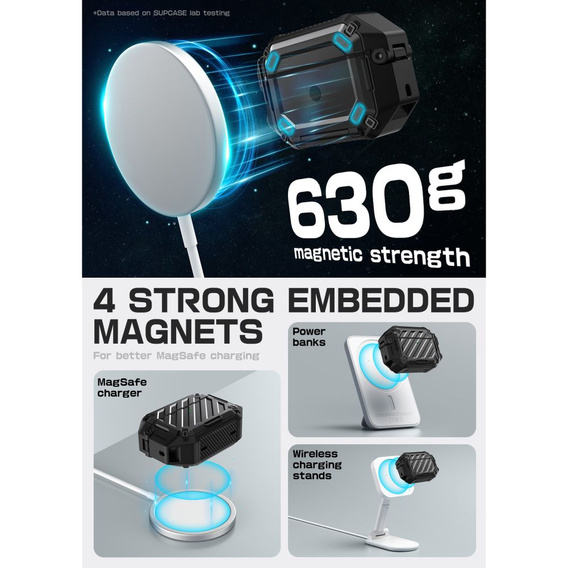 Supcase Unicorn Beetle Pro MagSafe IP68 védőtok Apple AirPods Pro 3 készülékhez