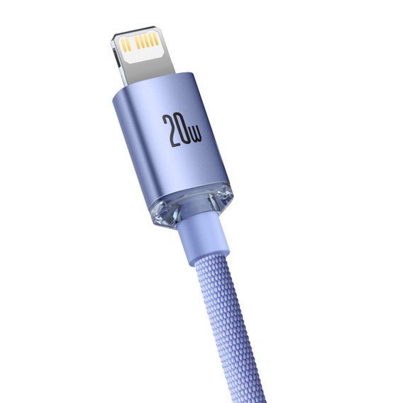Baseus Crystal Shine USB-C – Lightning kábel, 2,0 m, 20 W, Apple eszközökhöz (Lightning)