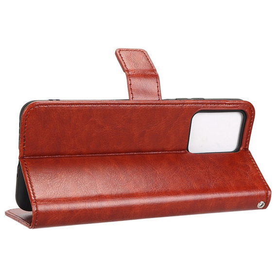 Pattintható tok a Xiaomi Redmi Note 12 5G / POCO X5 5G, Crazy Horse Wallet, barna