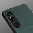 Telefontok a Sony Xperia 1 VI, Leather Hybrid MagSafe, zöld