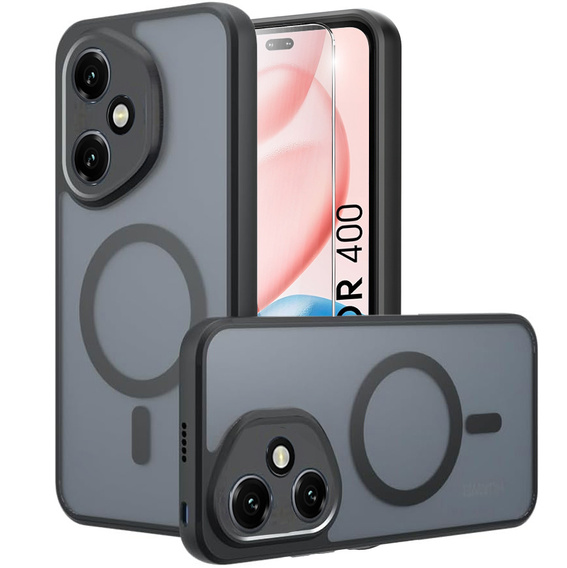 Tok Honor 400 5G-hoz, MagSafe, ERBORD Matt Case, fekete
