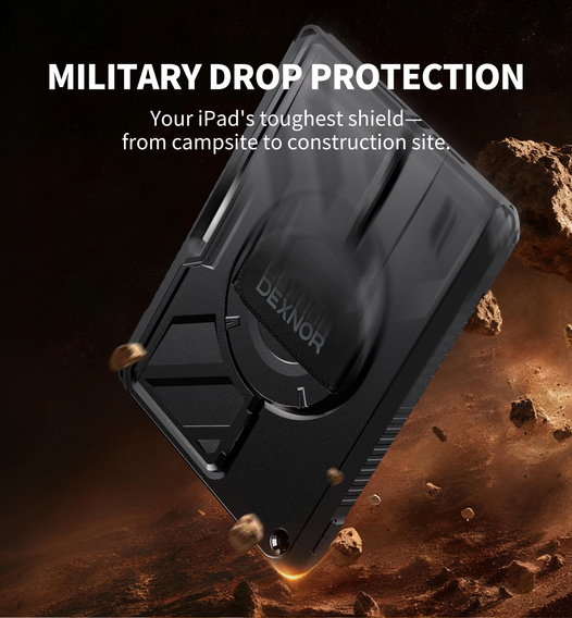 Dexnor 360° tok pánttal és tolltartóval iPad 10,2" 2021/2020/2019 (9./8./7. generáció)