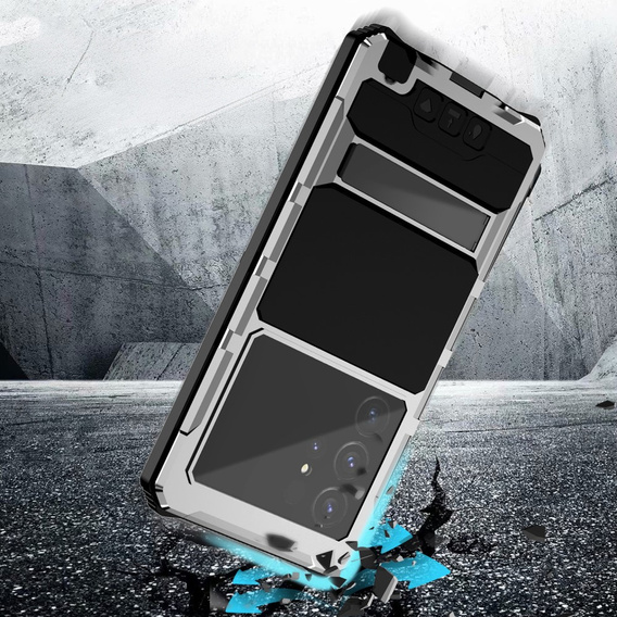 Páncélozott tok a Samsung Galaxy S25 Ultra, R-JUST, ezüst
