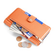 Pattintható tok a Oppo Reno8 T 4G, Wallet Zipper Pocket, narancssárga