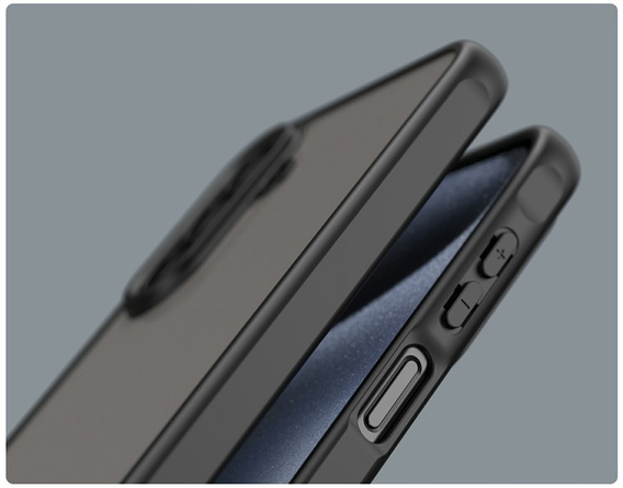 Matt tok Samsung Galaxy A17 5G készülékhez, füstölt, fekete oldallal