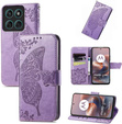 Pattintható tok a Motorola Moto G86 5G, Butterfly, lila