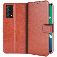 Pattintható tok a Realme GT Master, Crazy Horse Wallet, barna