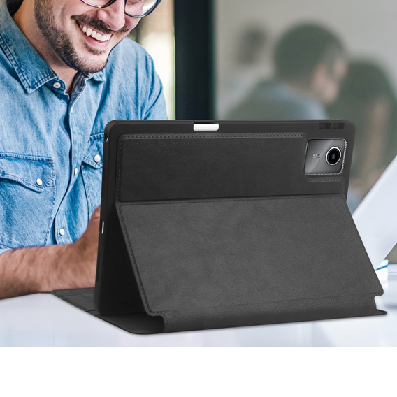 Tok Lenovo Tab M11, Business Card and Pen Slotl, fekete