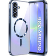 Tok Samsung Galaxy A36-hoz, Electro MagSafe, sötétkék + üveg a képernyőhöz
