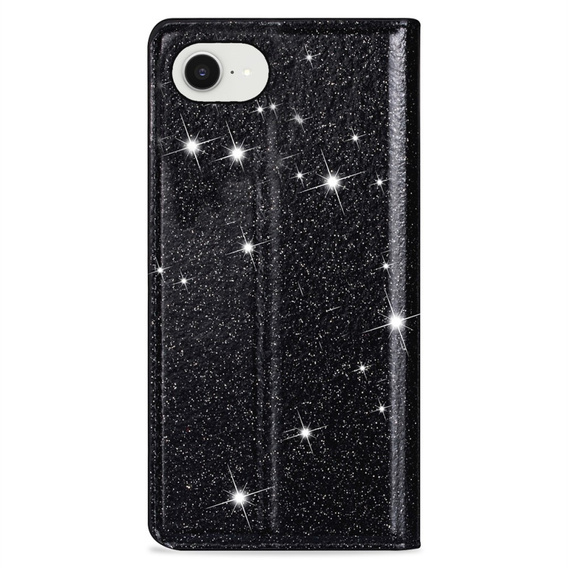 A flip tok iPhone 16E, Card Slot Glittery, fekete