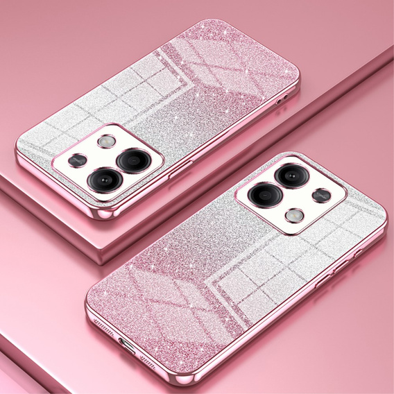 Tok Xiaomi Redmi Note 13 5G, Glitter Case CamShield, rózsaszín