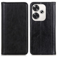 Pattintható tok Xiaomi Poco F6, Split Leather, fekete