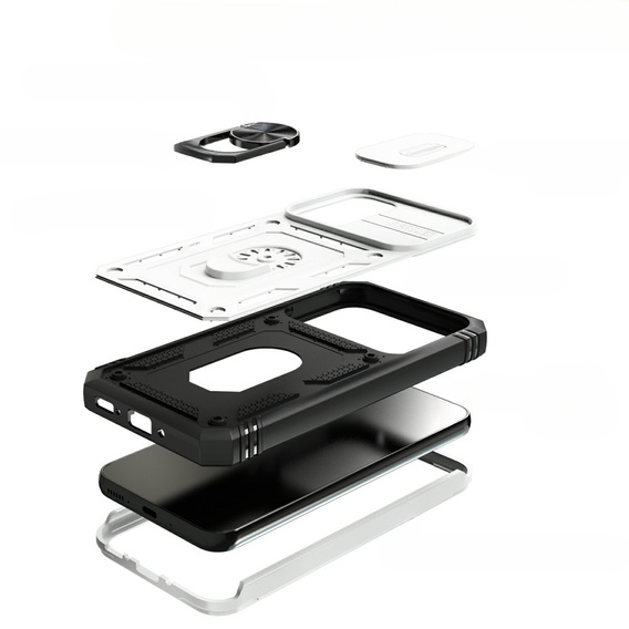 Telefontok a Samsung Galaxy A54 5G, CamShield Slide, fehér / fekete