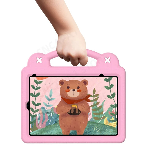 Gyermek tok iPad mini 8.3" 2021 (6 gen.) / iPad mini 8.3" 2024 (7 gen.), Cute Patterns, állvánnyal, rózsaszín