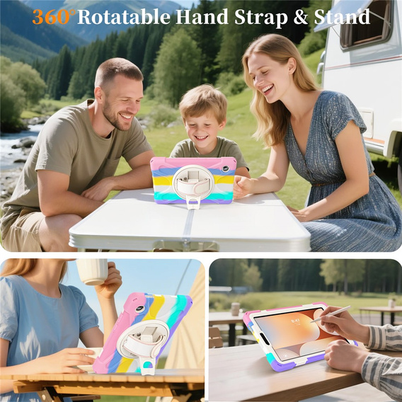 Páncélozott tok állvánnyal és vállpánttal Samsung Galaxy Tab A11 készülékhez