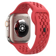Szilikon szíj Apple Watch 1/2/3/4/4/5/6/7/8/SE/ULTRA 42/44/45/45/49MM órához, piros