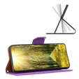Pattintható tok a Samsung Galaxy A54 5G, Wallet Litchi Magnet, lila