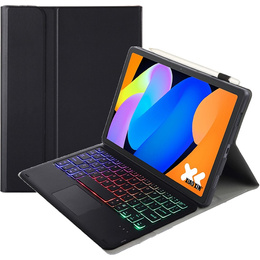 Bluetooth Touchpad megvilágított billentyűzet tok Lenovo Idea Tab 11" 2025 TB336FU TB336ZU TB336FU, fekete