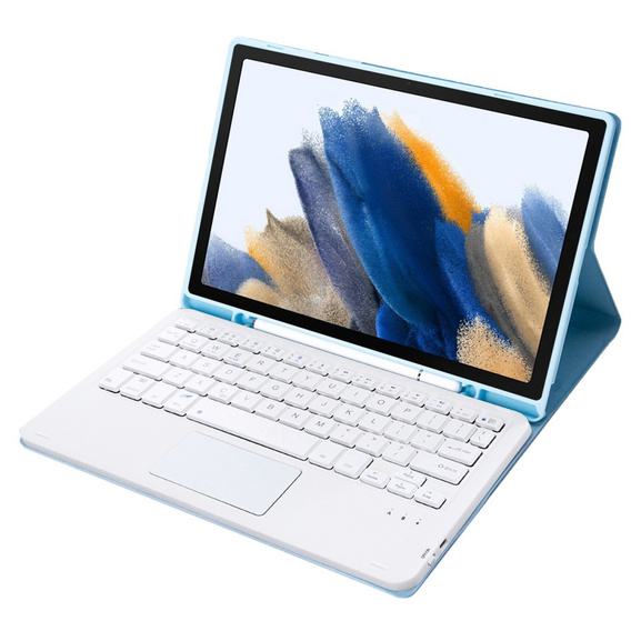 Tok + billentyűzet Samsung Galaxy Tab A8 10.5 X200 / X205, Touchpad, kék