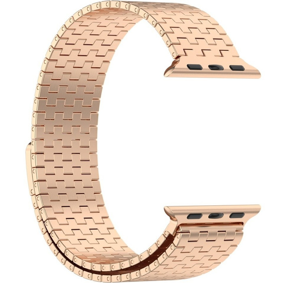 Acél karperec Apple Watch 1/2/3/4/4/5/6/7/8/SE/ULTRA 42/44/45/45/49 MM - rózsaszín rose gold