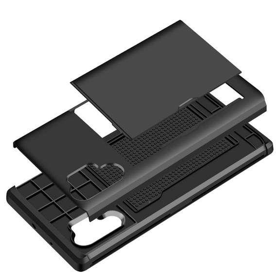 Telefontok a Samsung Galaxy Note 10+ Plus, Sliding Card Holder, fekete